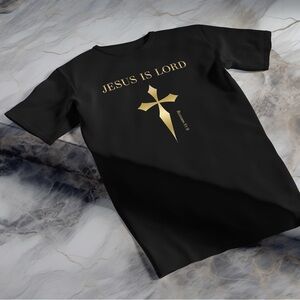 Men’s Shirt Jesus Is LORD Christian Faith Bible Verse T-Shirt